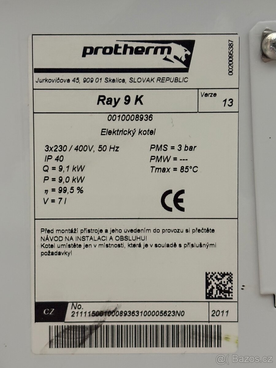 Elektrokotel Protherm RAY 9 K - 6