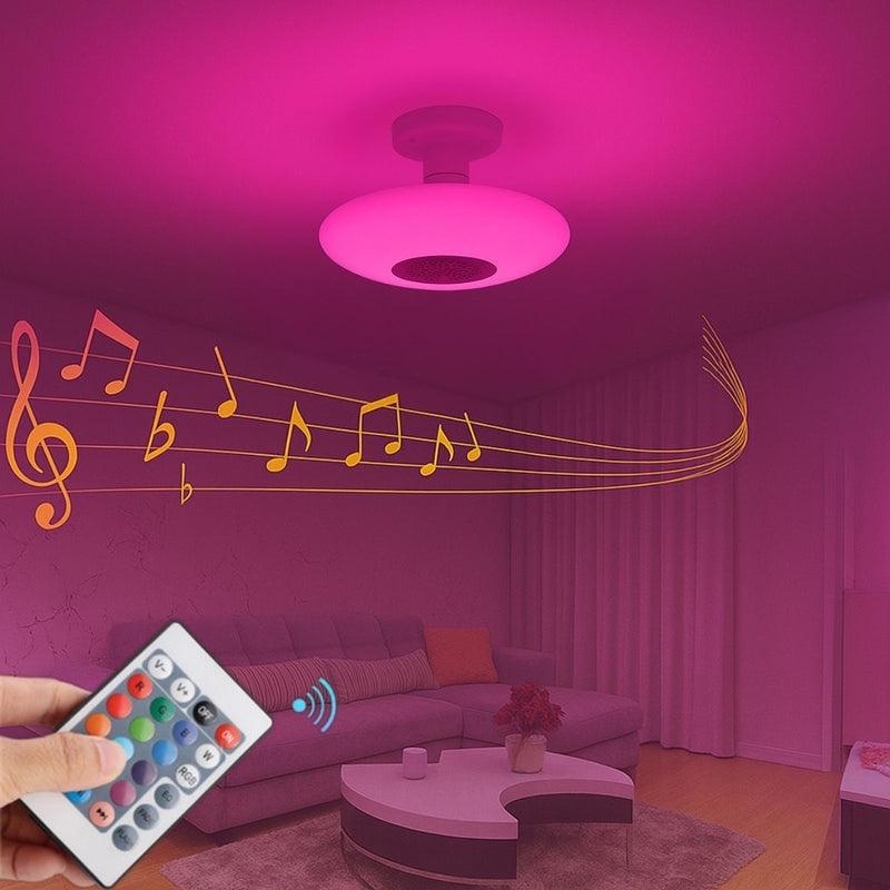 RGB LED svítidlo E27 48W s Bluetooth reproduktorem - 6