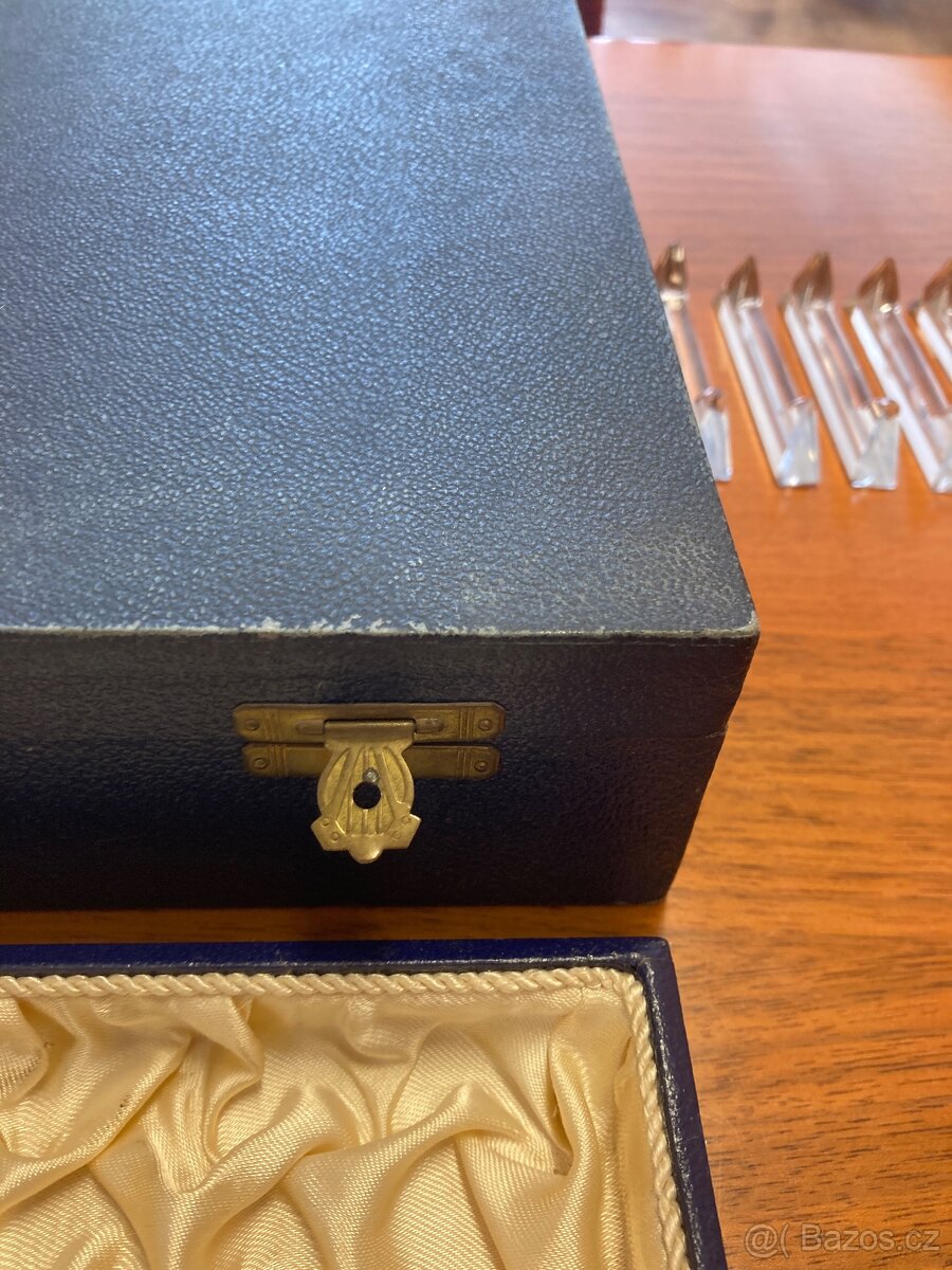 Sklěněný salátový příbor - sada, 100 let stará - 6