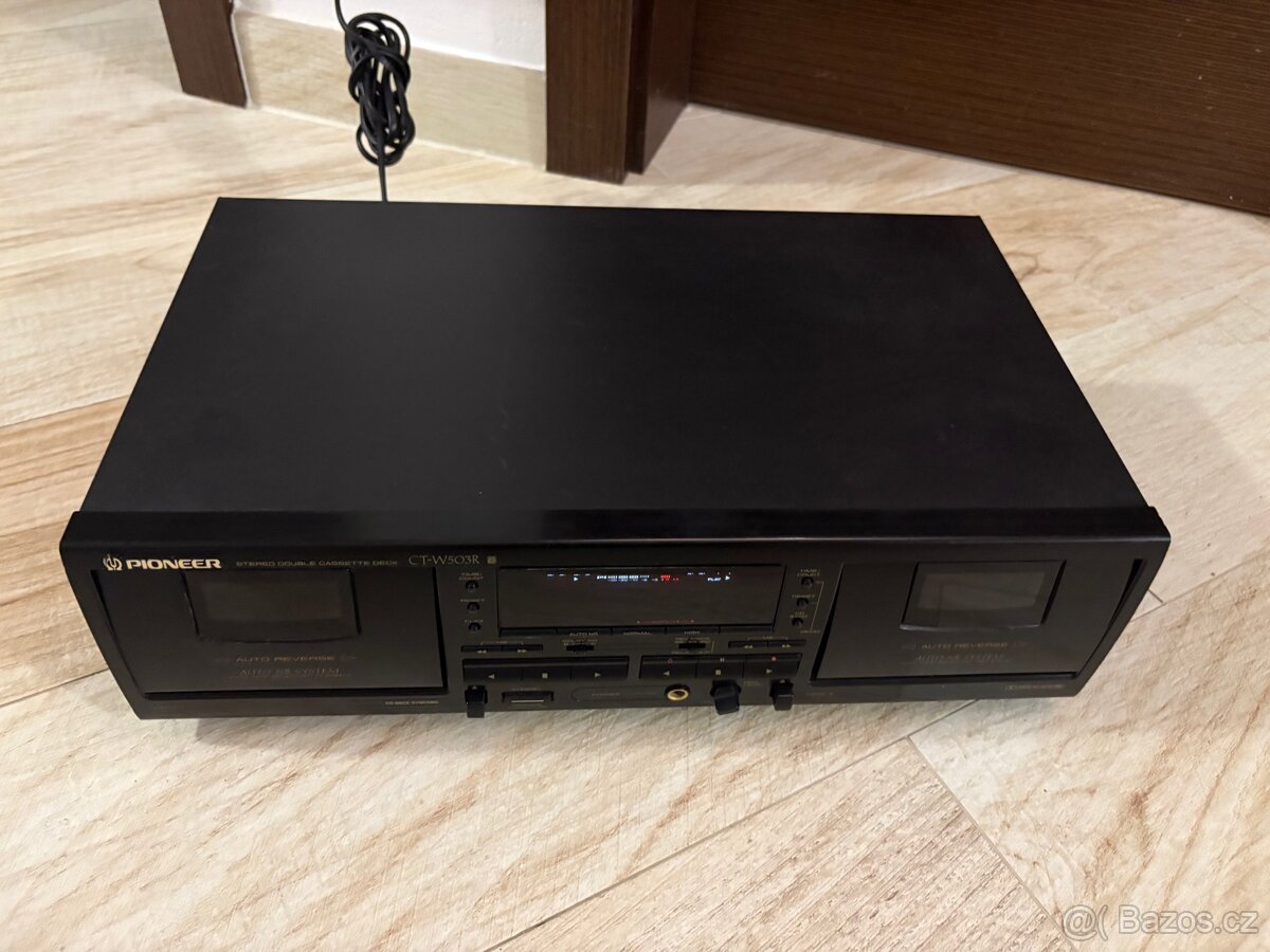 Pioneer CT-W503R stereo double cassette deck s Dolby B,C - 6
