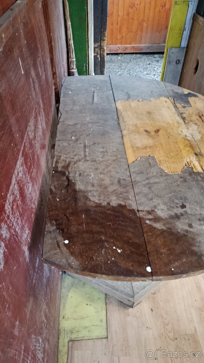 Starožitný Stůl na Jedné Noze – Vhodný k Renovaci - 6