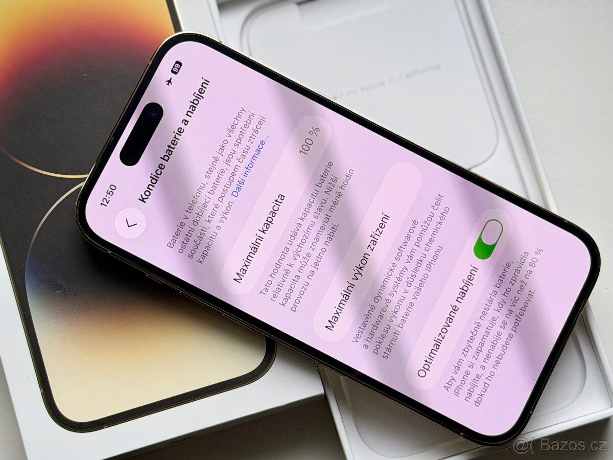 iPhone 14 Pro Gold BATERIE 100% TOP - 6