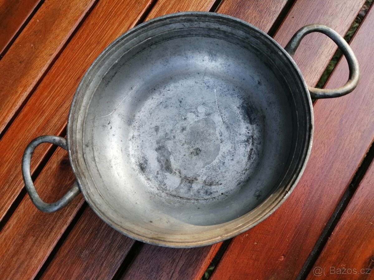 Starožitná cínová miska - 6