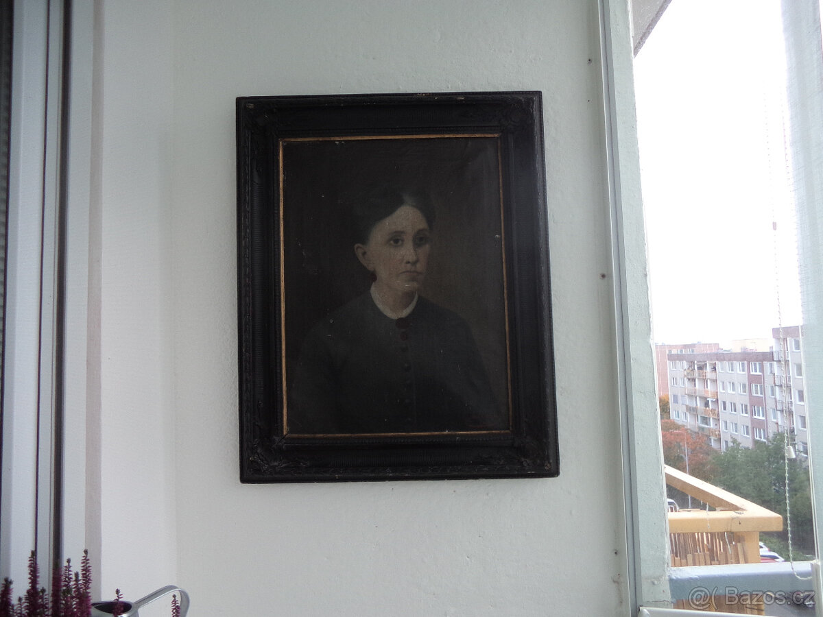 Starožitný obraz-portrét - 6