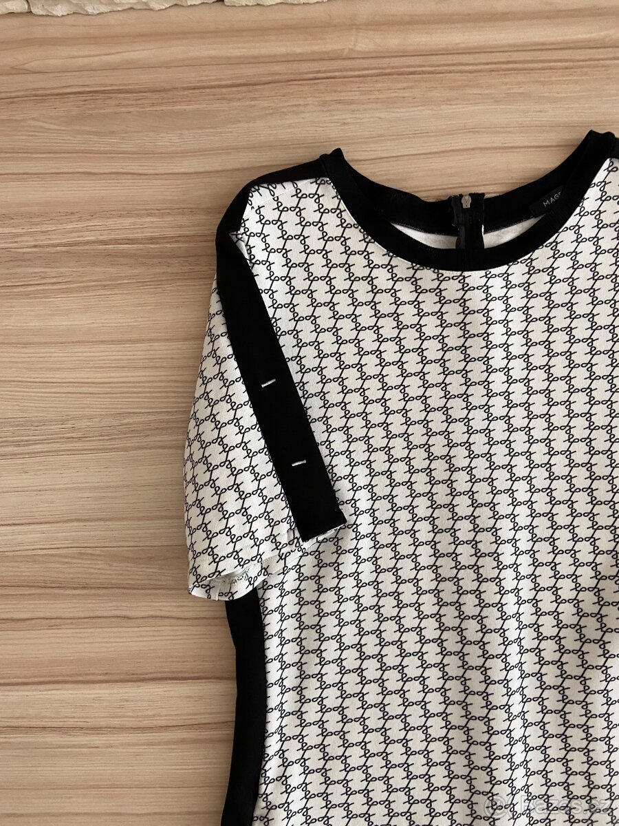 Krásné značkové bílo-černé šaty MAGENTA -vel. M - 6