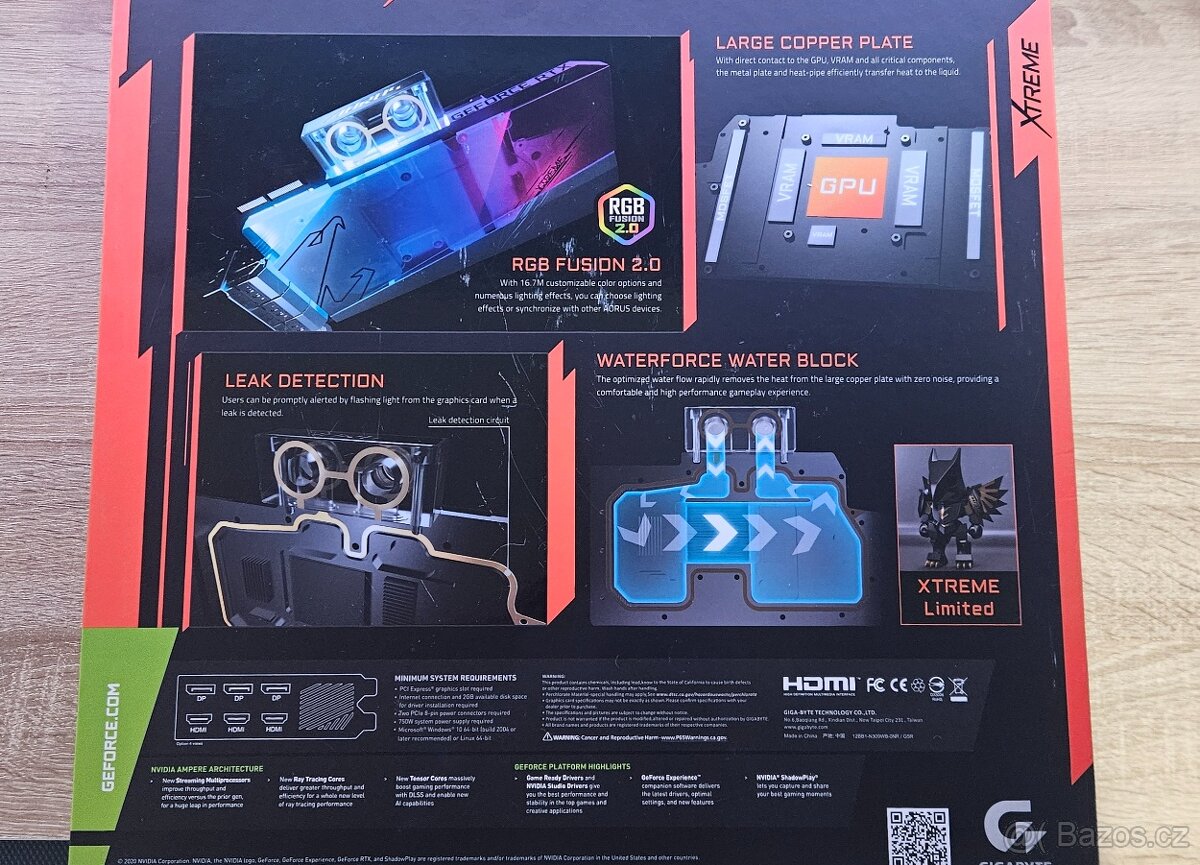 GIGABYTE AORUS GeForce RTX 3090 XTREME WATERFORCE WB 24GB - 6