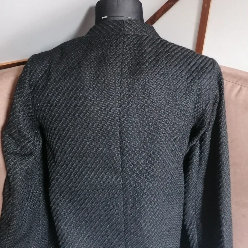 Krásný černý krátký kabátek vel.40-44 - 6