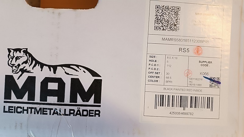 R18 5x112 mm ALU disky MAM RS5 - 6