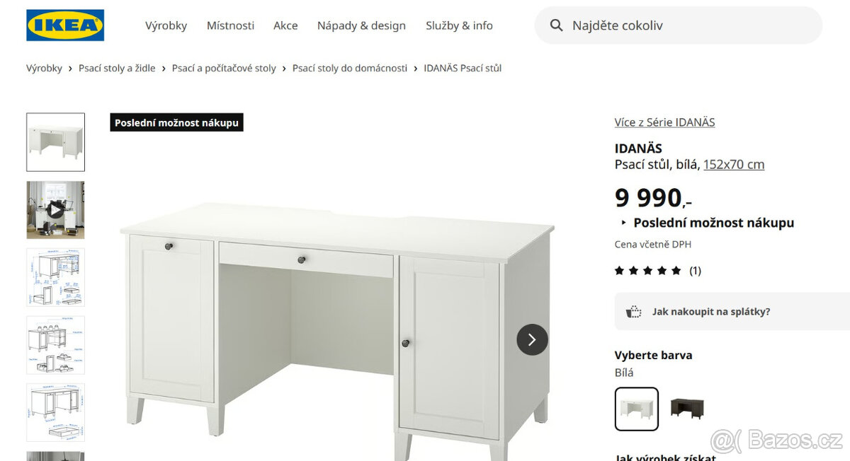 Ikea Liatorp bílý pracovní stůl - 6
