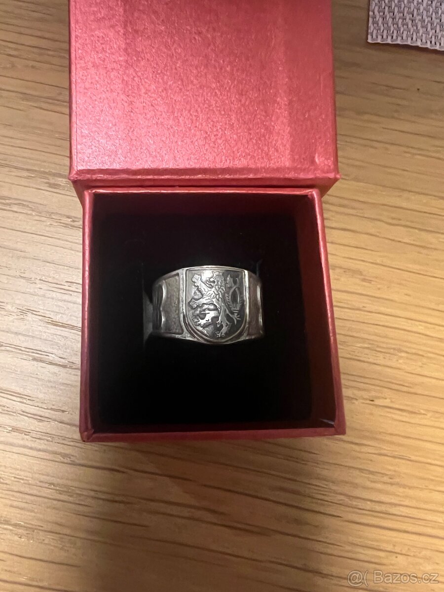 Prsten AZ AČR stříbrný vel. 69 - 6