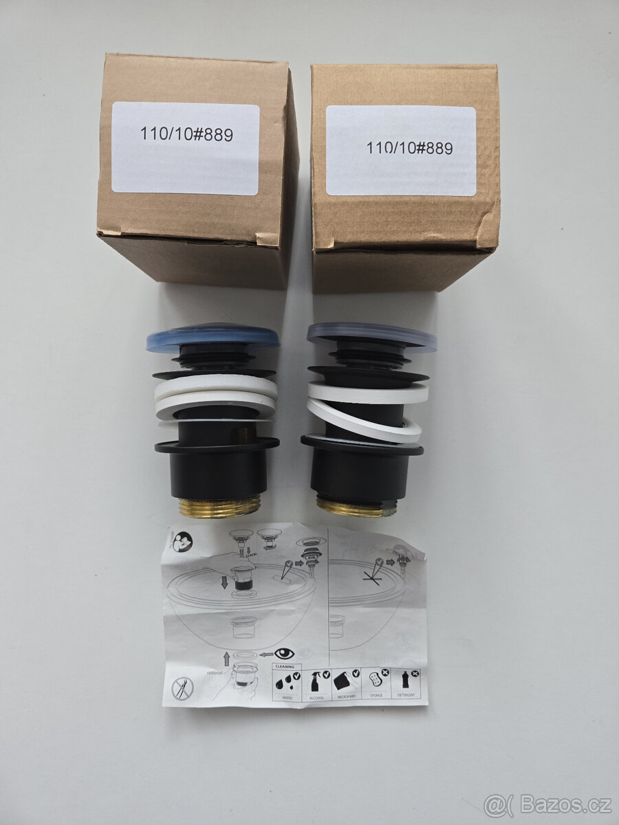 Nobilis umydlová výpusť click clack černá matná - 6