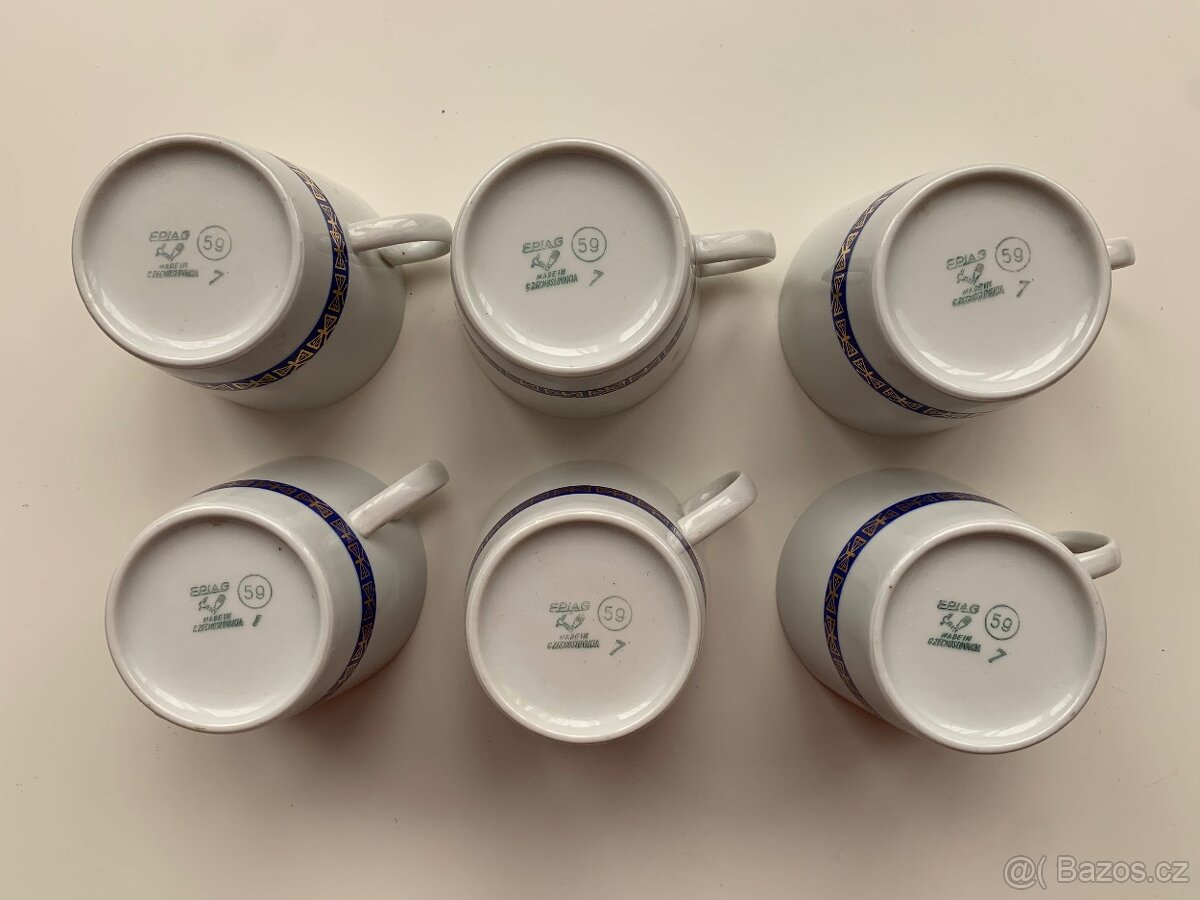 Porcelánová sada hrníčků - 6