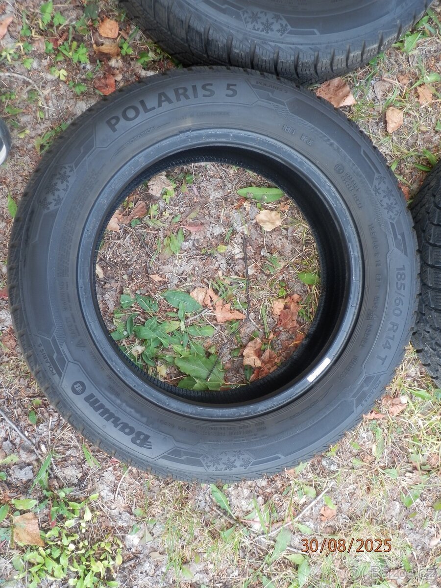 4xZimní gumy 2xBARUM 2xFIRSTSTOP 185/60 R14 4x7MM - 6