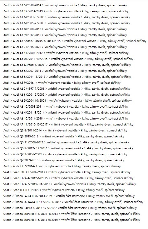 Zámek výklopných zadních dveří - 6