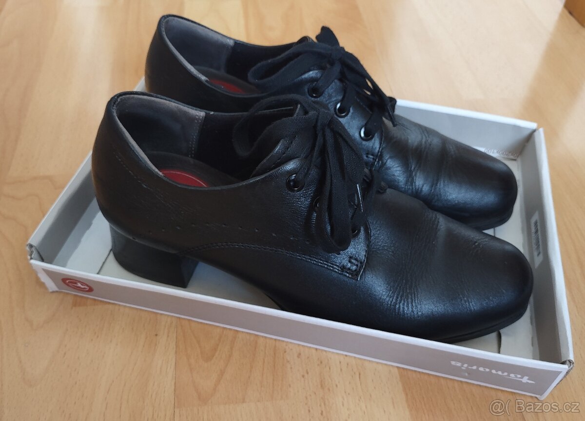 Podzimní kožené lodičky polobotky Tamaris vel. 40 - 6