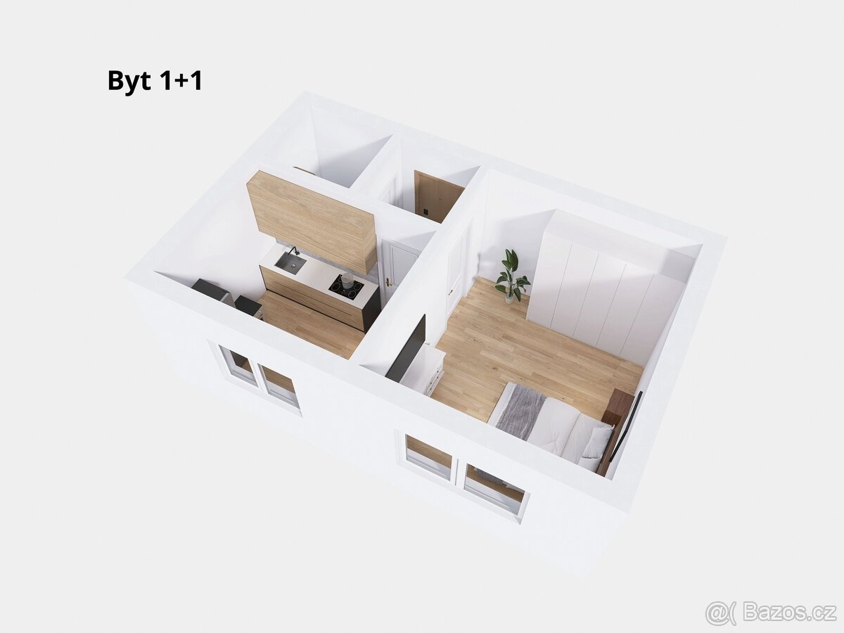 Prodej bytu 1+1, 28,4 m2, Lutín - 6