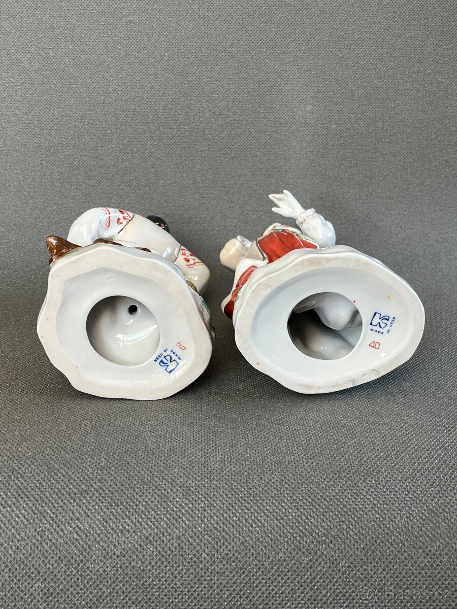 Párové sošky Karas a Odarka 24 cm, Kyjev USSR - 6