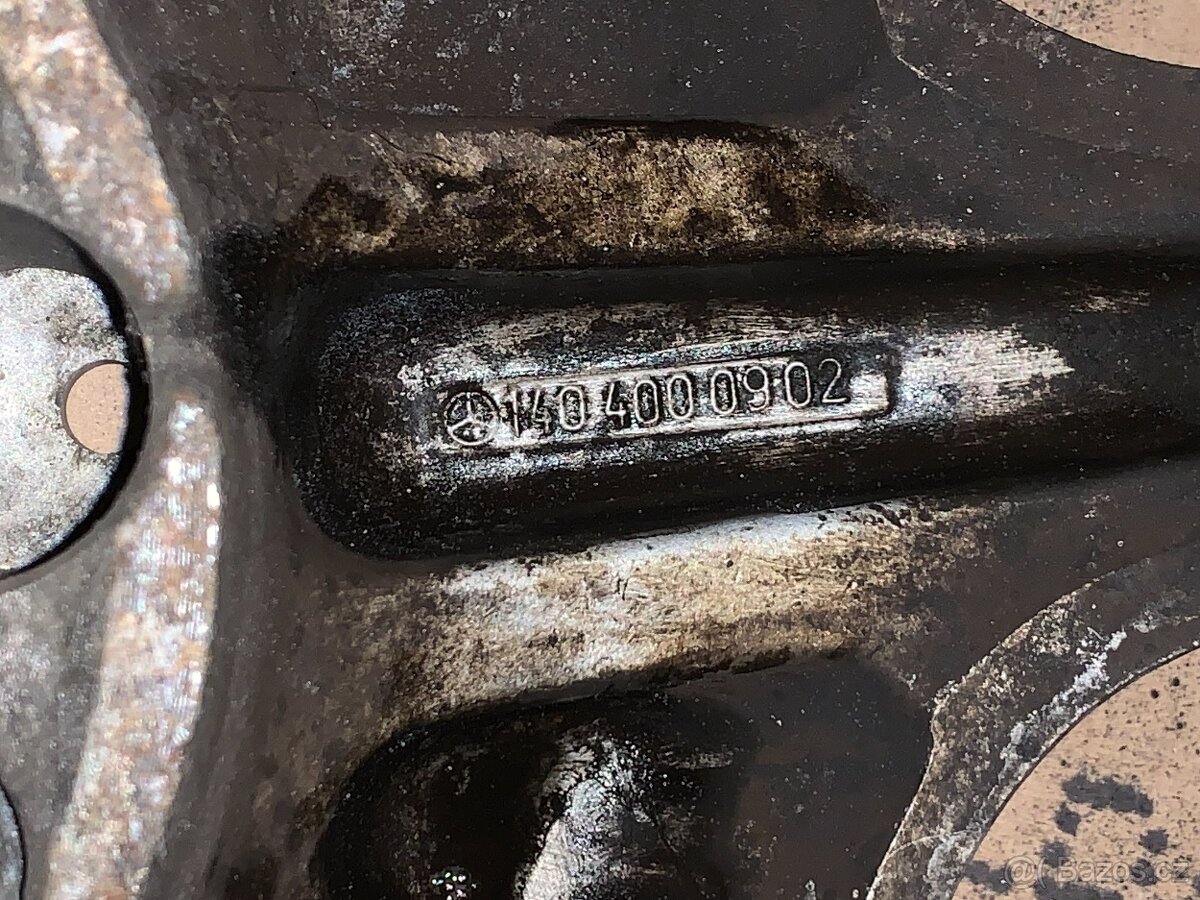 alu Mercedes-Benz w140 orig. R16 4ks + šrouby - 6