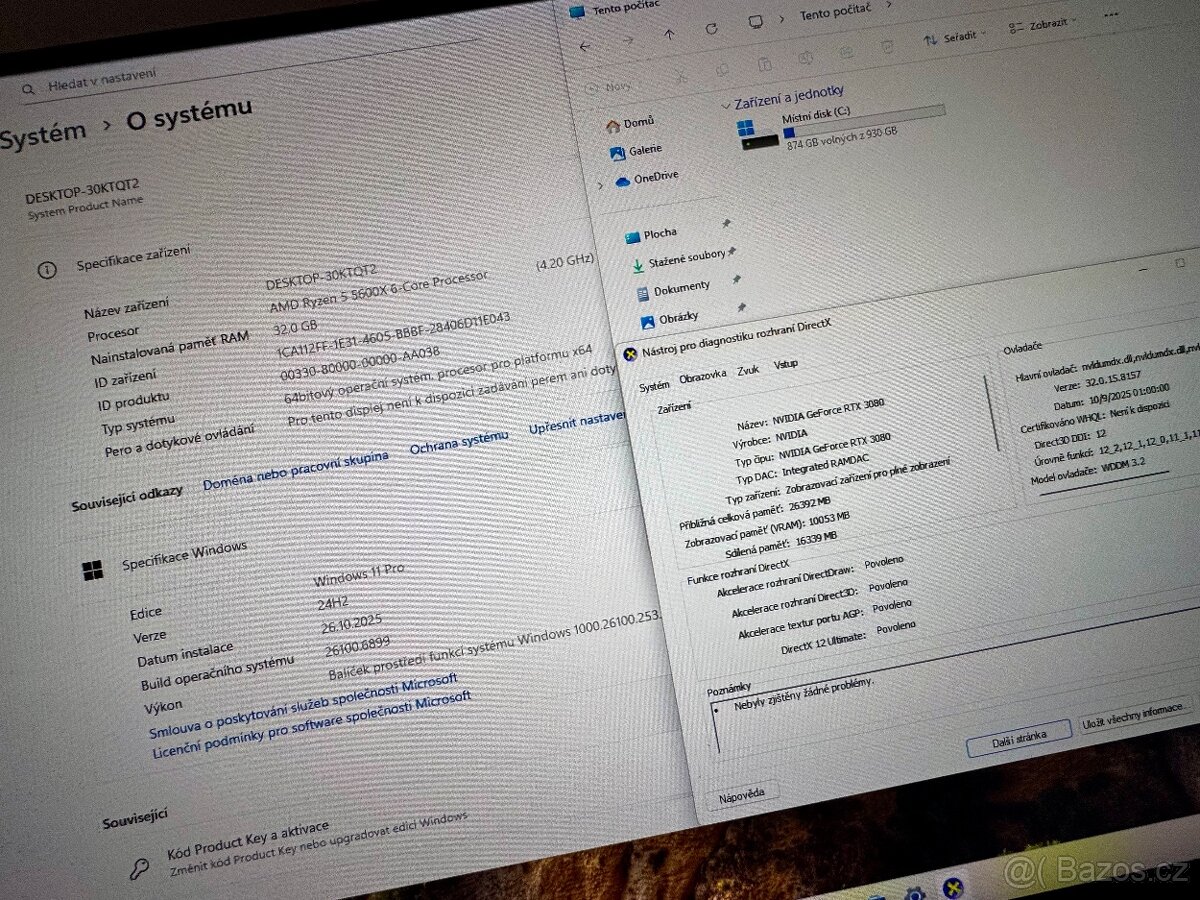 VÝKONNÝ HERNÍ PC R5 5600X/32GB RAM/RTX 3080/1TB SSD - 6