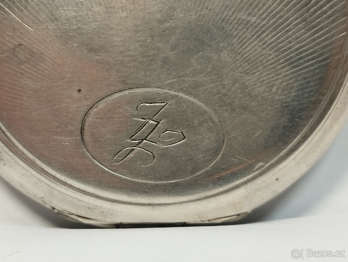 Staré tříplášťové celostříbrné kapesní hodinky, MEDAILE - 6