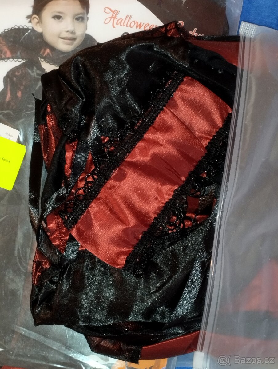 NOVÝ Halloween kostým dívčí upírské šaty - 6