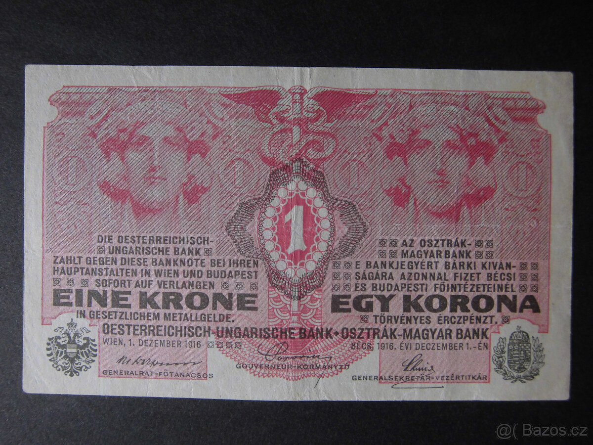 Bankovky Rakousko-Uhersko "1000K" "1K bez přetisku" - 6