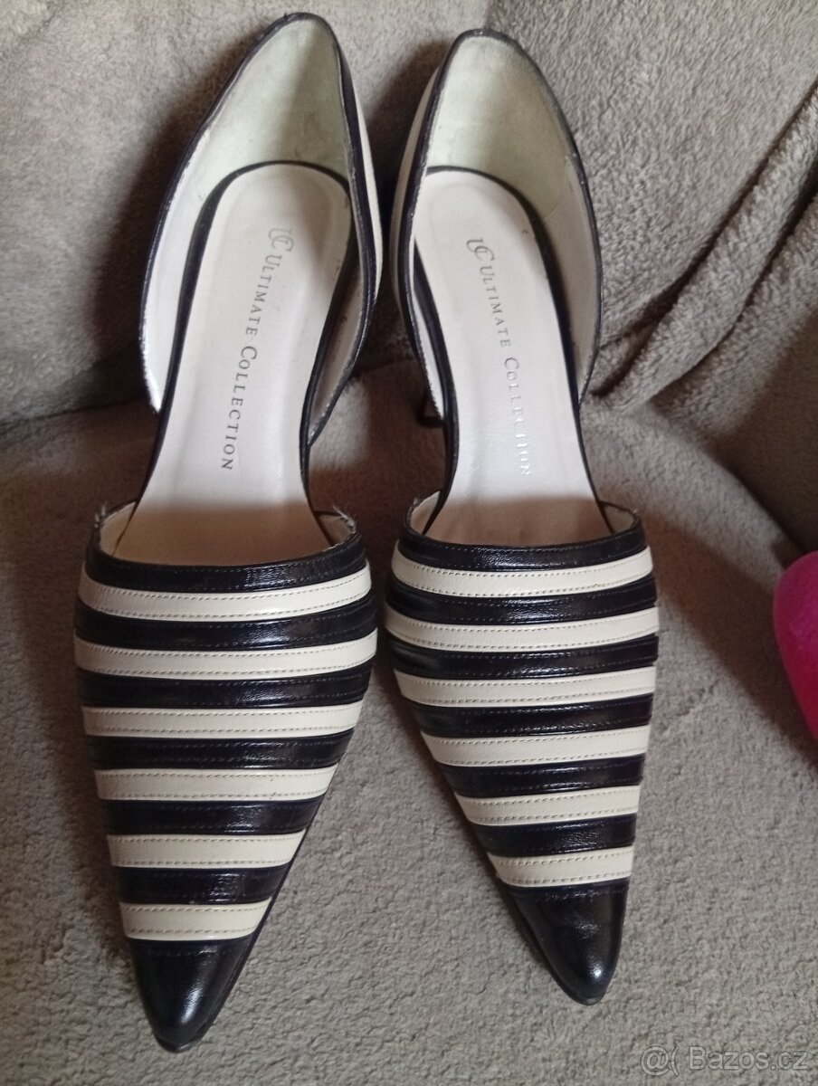 kožené lodičky vel.39/6 - 6