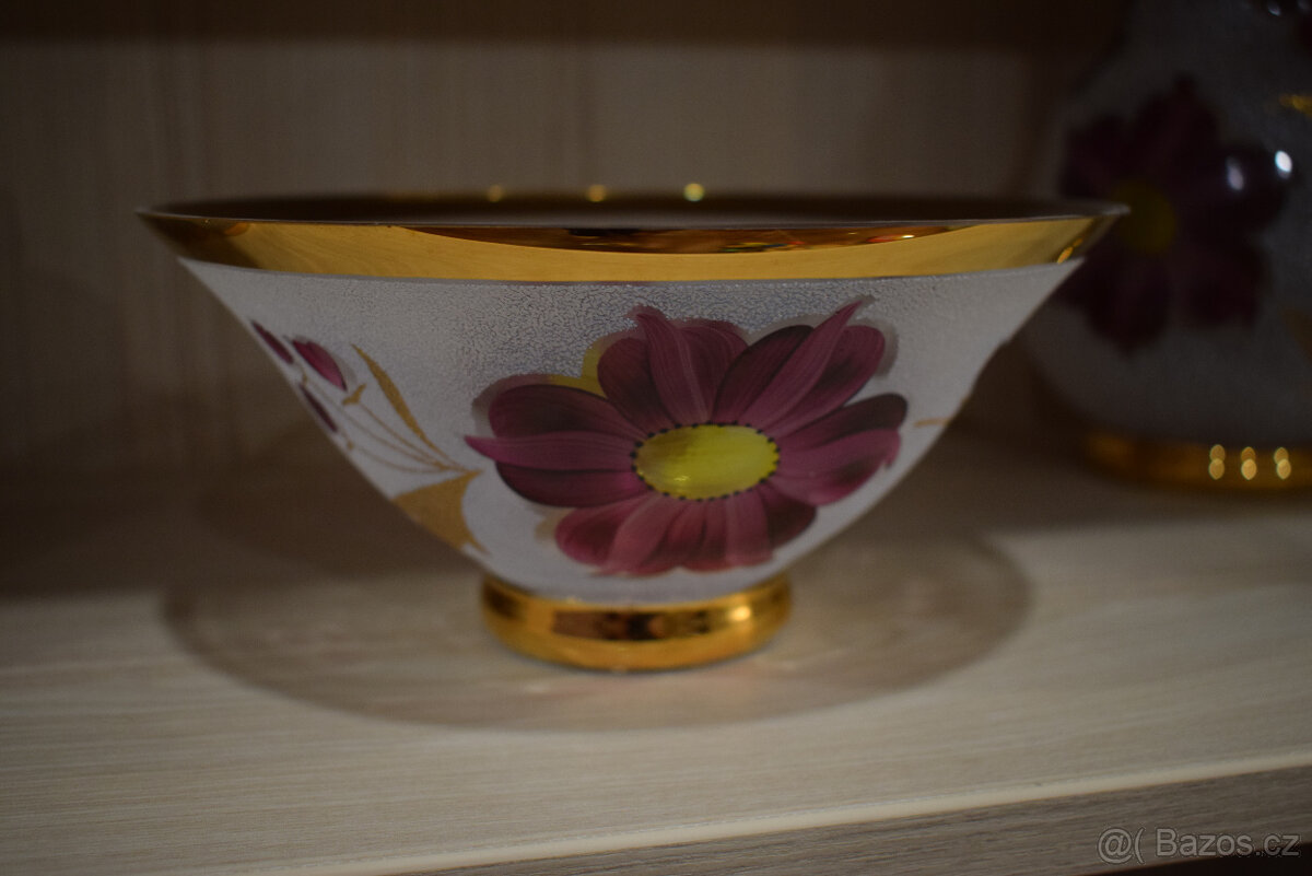 Skleněný servis - skleničky, mísa, džbán, cukřenka - 6