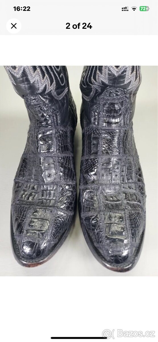 KOVBOJSKÉ BOTY 44 PRAVÝ ALIGÁTOR - 6