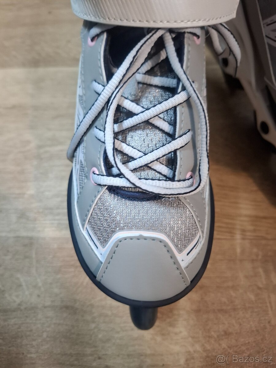 Nové - Oxelo Dětské kolečkové brusle Fit 3 šedé 32/35 - 6