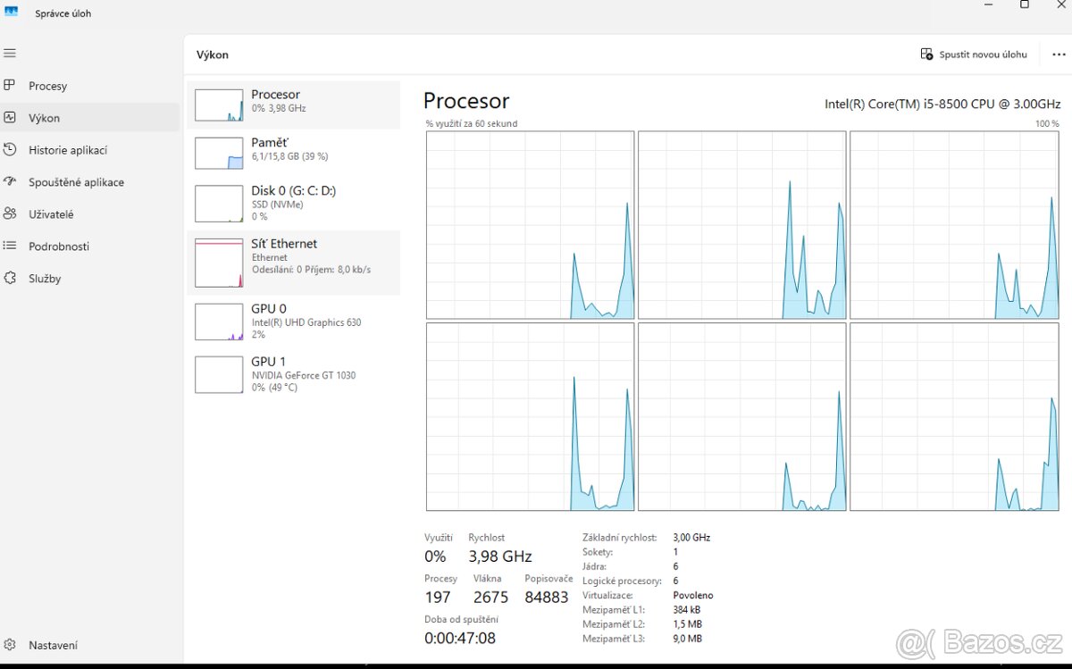 CPU Intel Core i5-8500 + pasta, socket 1151 - 6
