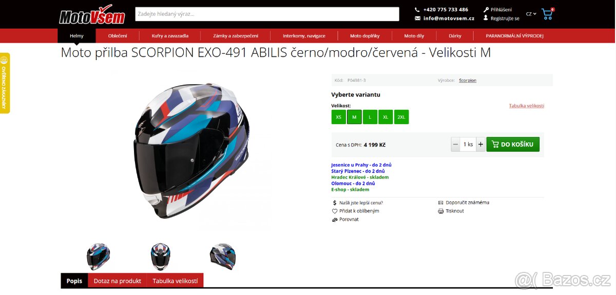 Moto přilba SCORPION EXO-491 ABILIS - 6