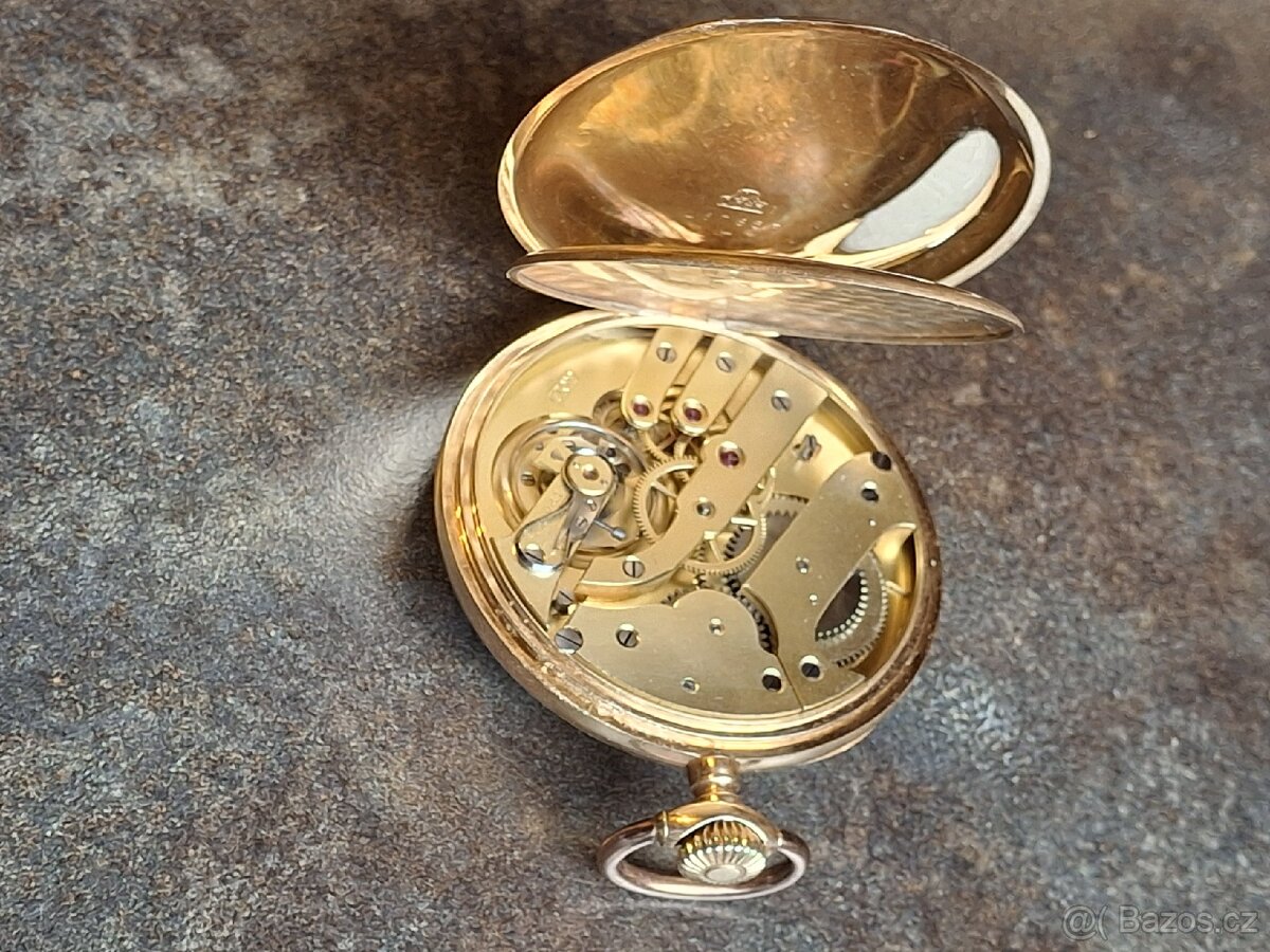 Zlaté kapesní hodinky J.Calame Robert - 6
