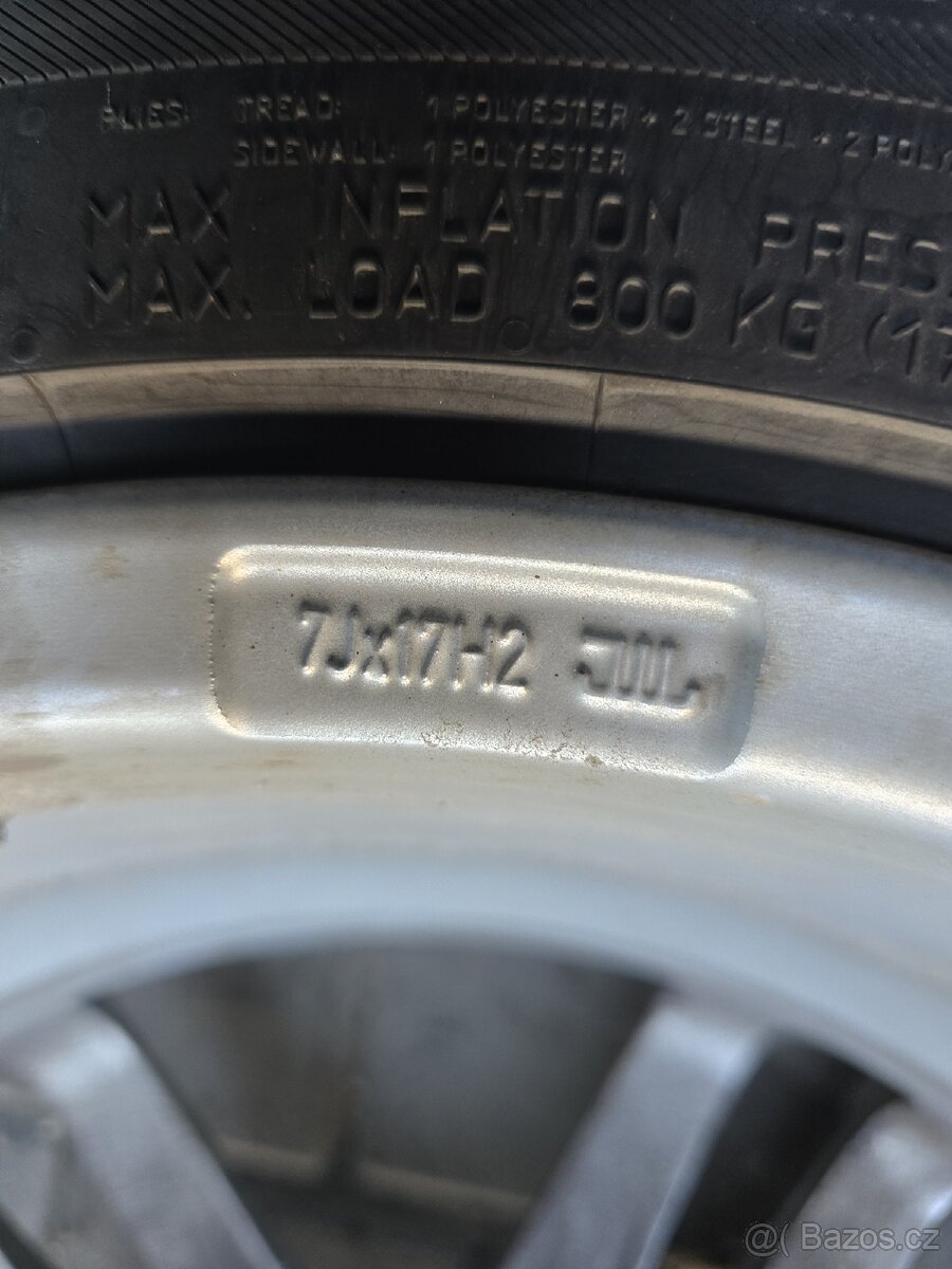 4x disky DEZENT 7Jx17H2, ET 38; zimní pneu Barum Polaris 5 - 6