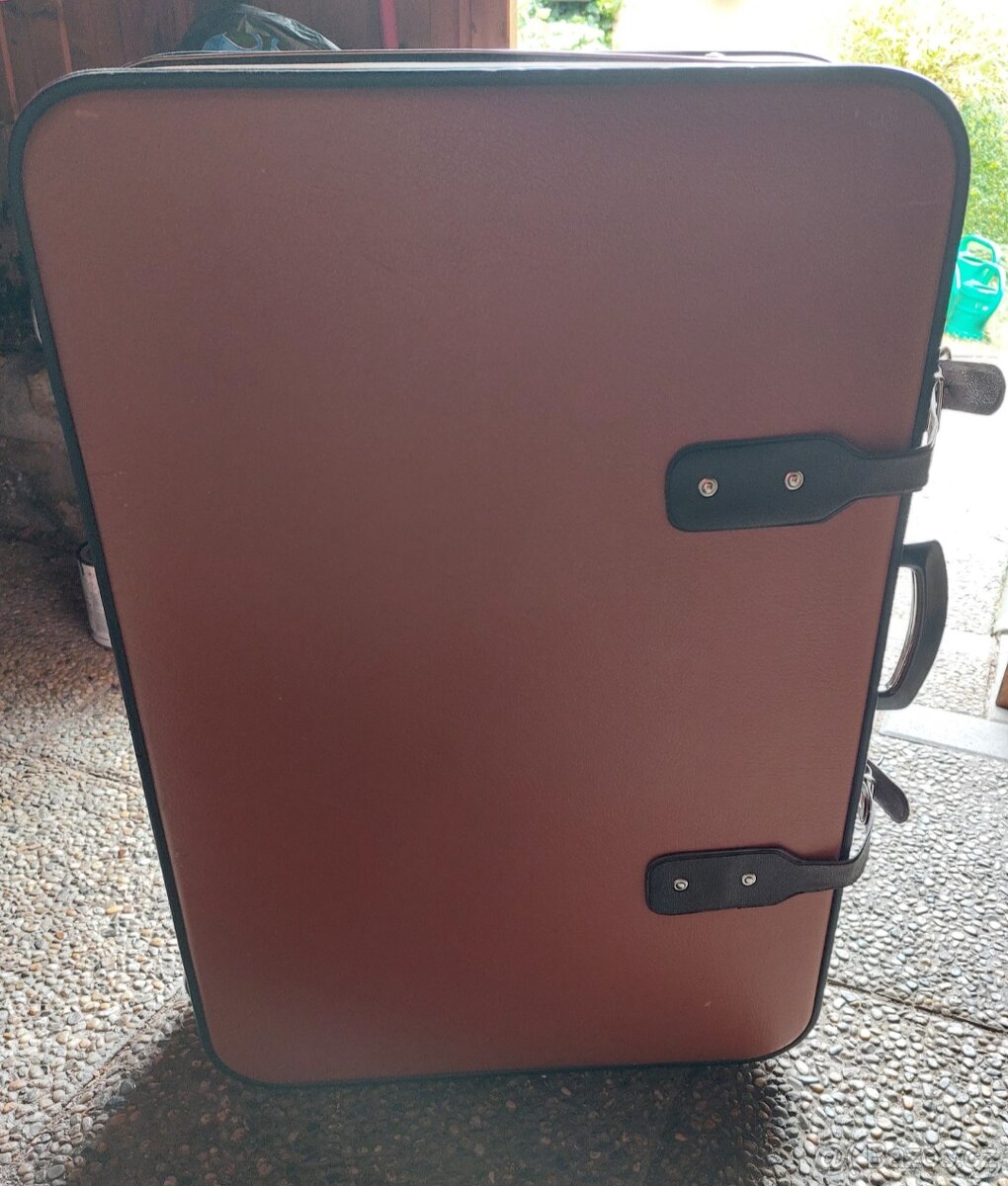 Starý cestovni kufr-kožený. - 6