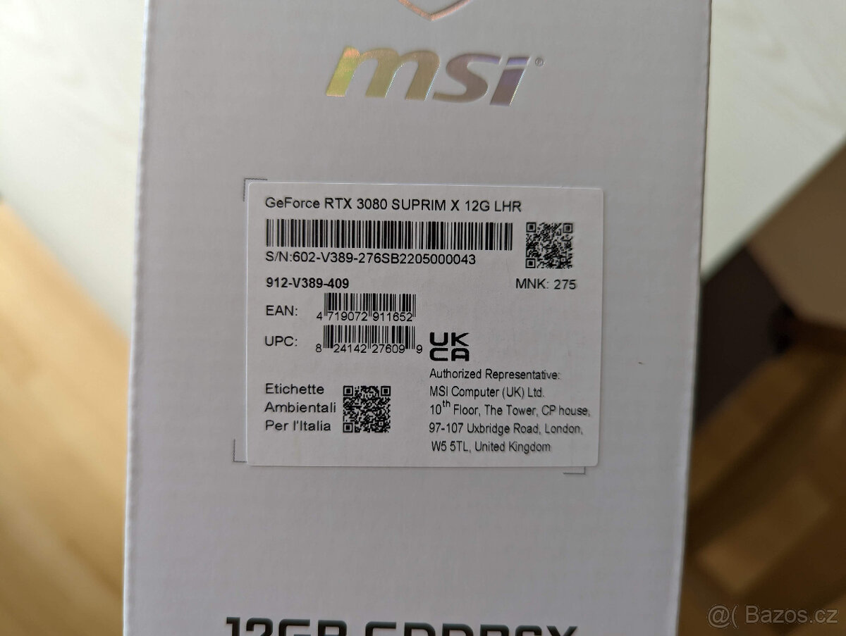 MSI RTX 3080 12 GB Suprim X - 6