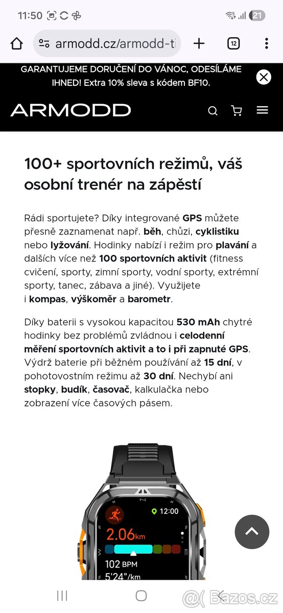 Armodd titan s GPS chytré hodinky - 6