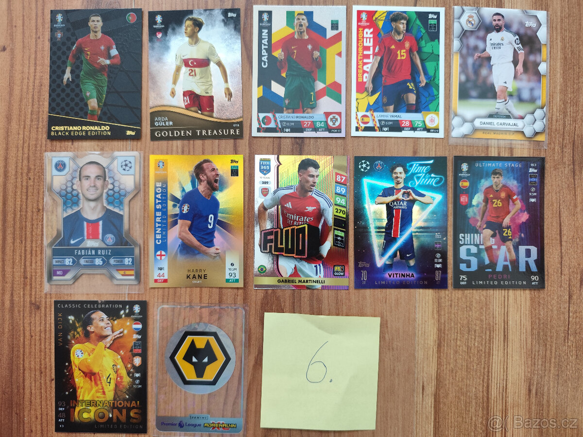 Fotbalové kartičky - vzácnejšie - 6