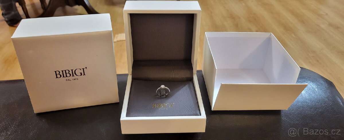 Prsten - bílé zlato, i jako zásnubní, solitaire - 6