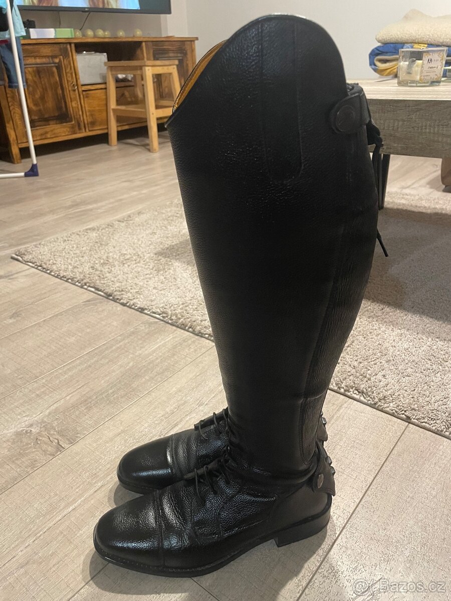 Kožené jezdecké boty HKM - 6