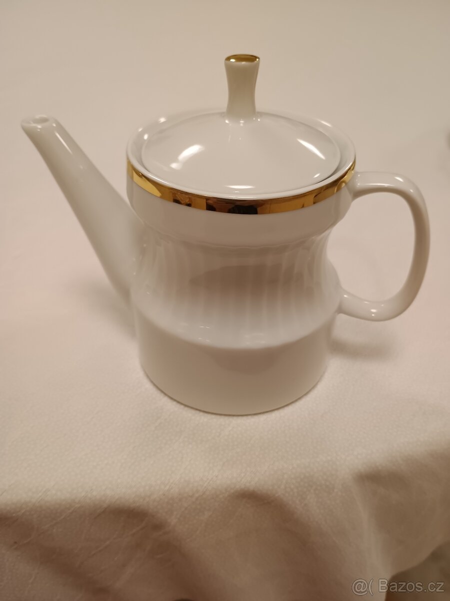 kávová souprava bílo-zlatá 11 ks - 6