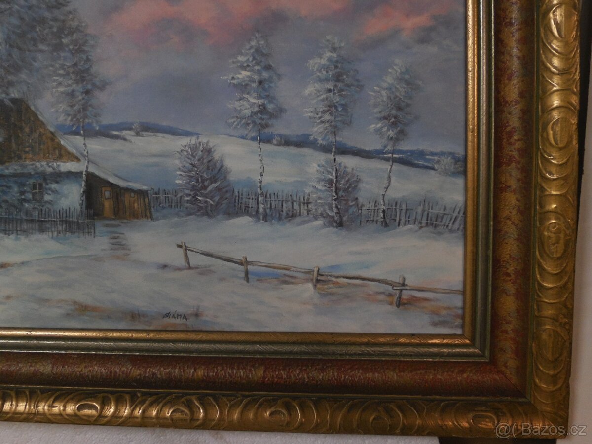 Obrovský obraz zima na Křižánkách + další obrazy - 6