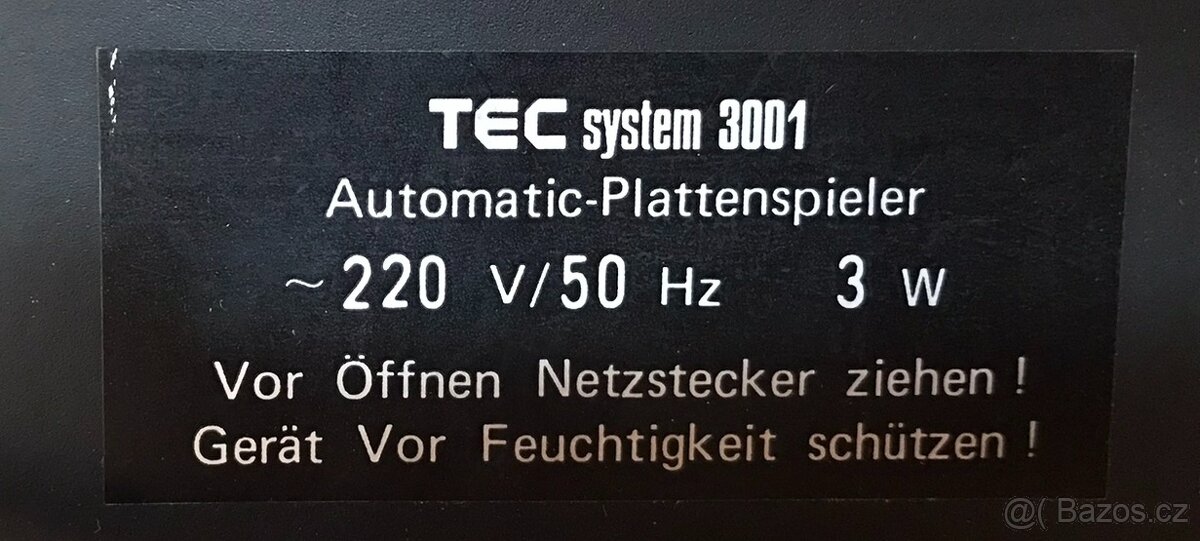 JAPONSKÝ VINTAGE GRAMOFON TOSHIBA/ TEC 3001 ,POLOAUTOMAT VE - 6