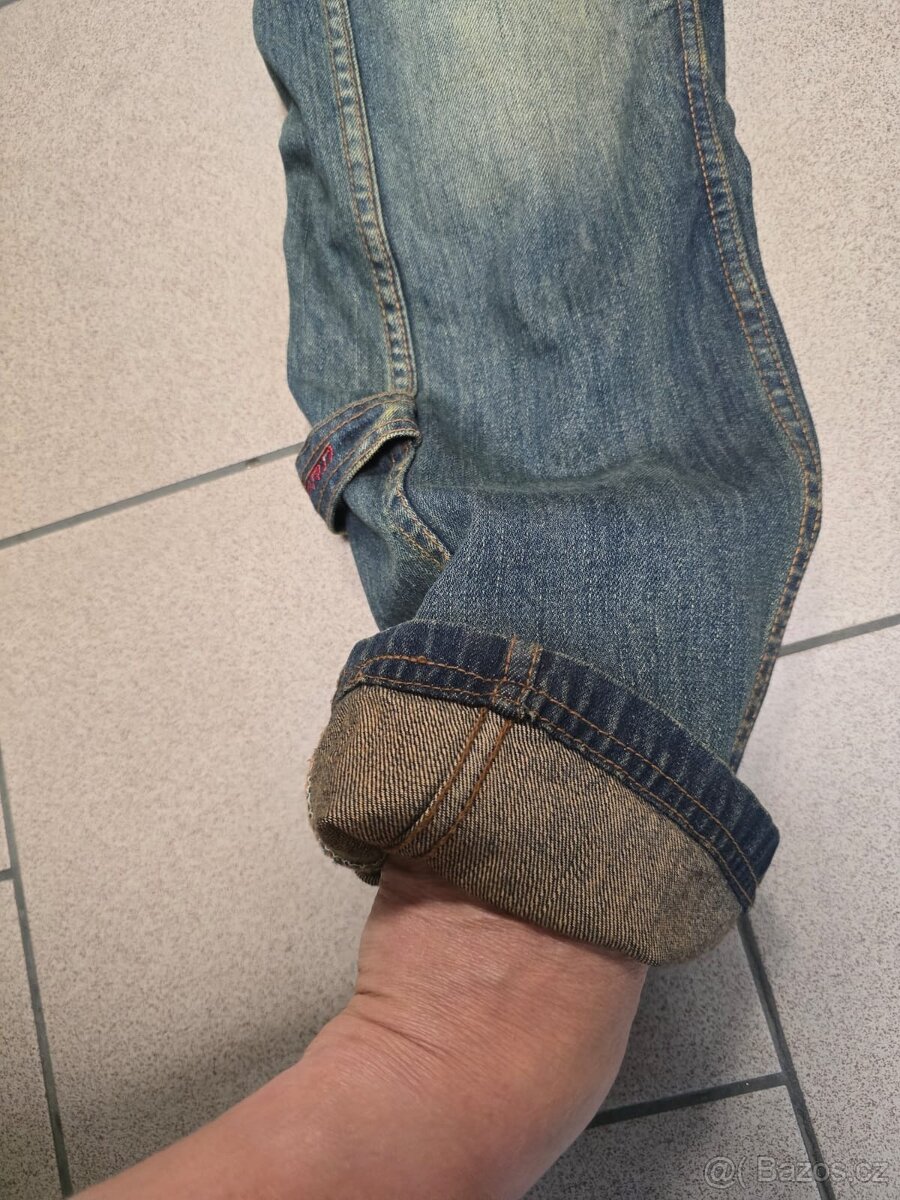 Pánské rifle /džíny na motorku s kolenními chrániči vel. 36 - 6