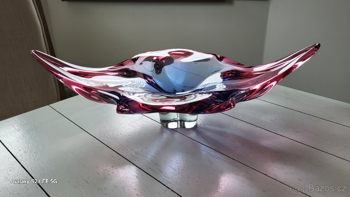 LUXUSNÍ MÍSA HUTNÍ SKLO SBĚRATELSKÁ NÁDHERNÁ - 6