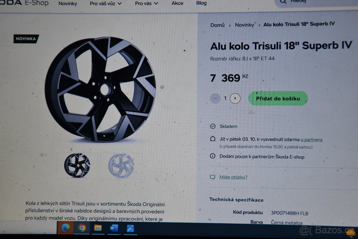 Škoda Superb III/IV/VW Passat B8-NOVÉ orig.Alu 18-8x18,ET44 - 6