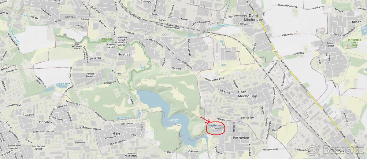 Prodám pozemek v k.ú. Hostivař - 6