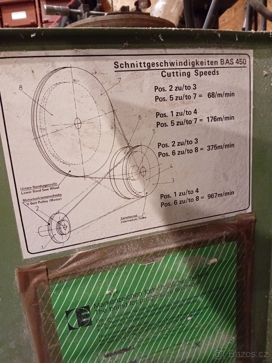 Pásová pila Elektra Beckum BAS 450 BD - 6