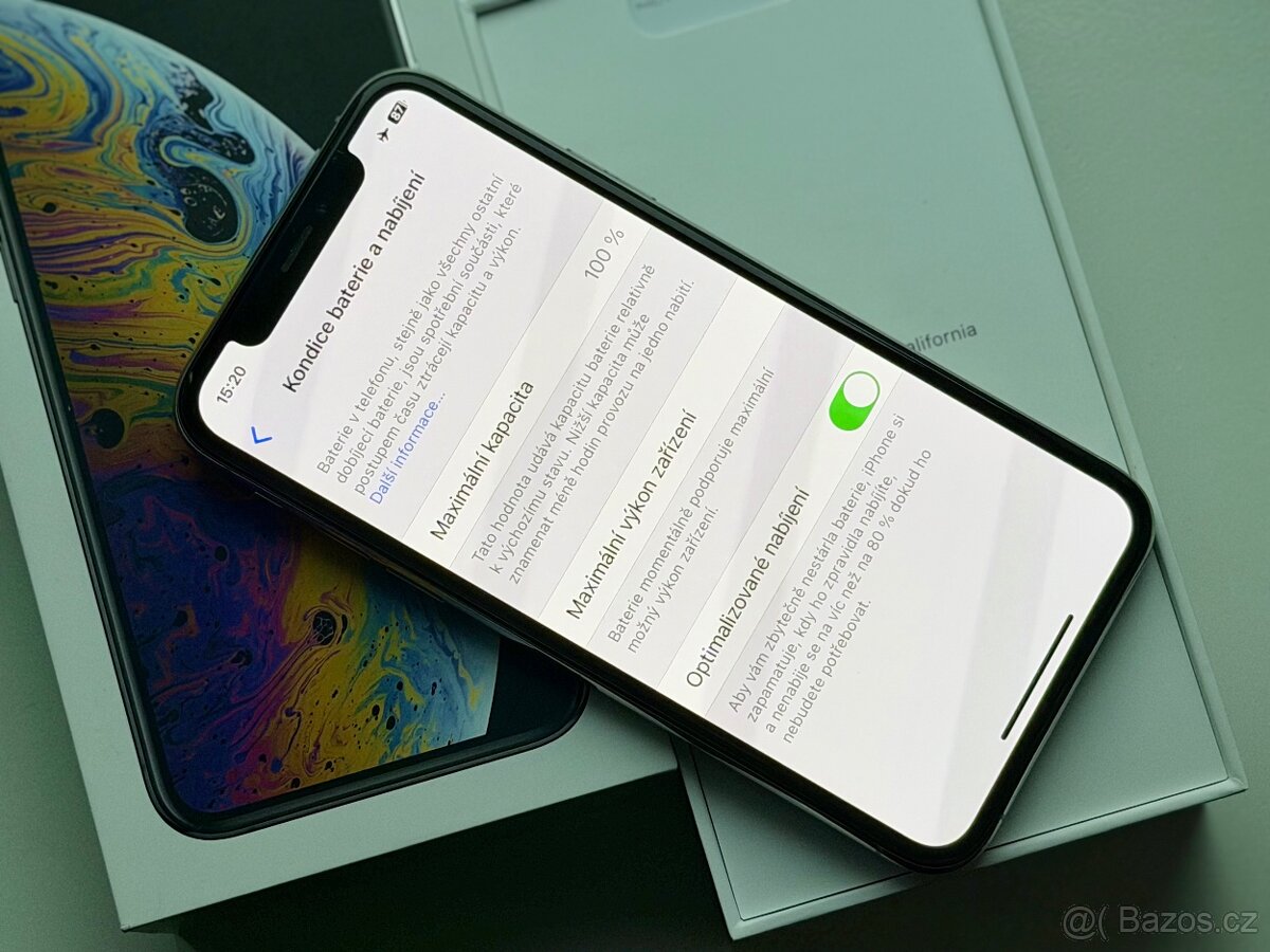 iPhone Xs Silver BATERIE 100% TOP - 6