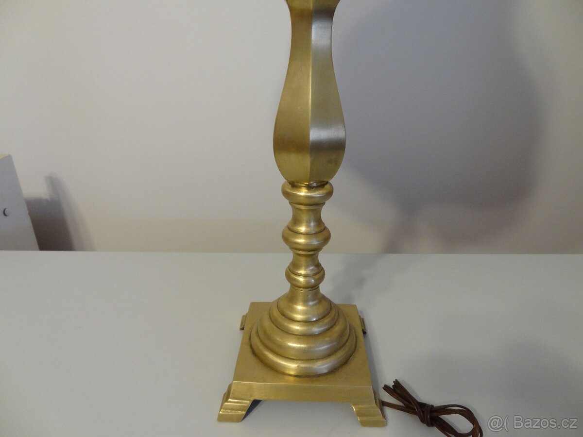 Mosazná stolní lampa antik - 6